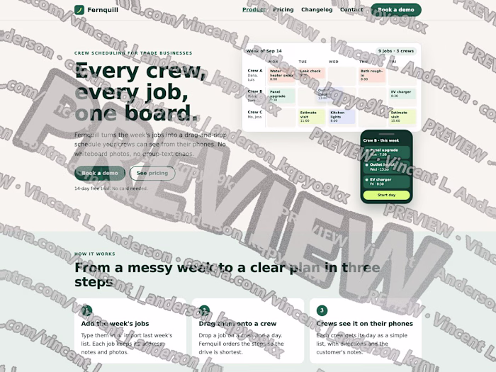 Startup website designed and built in one week