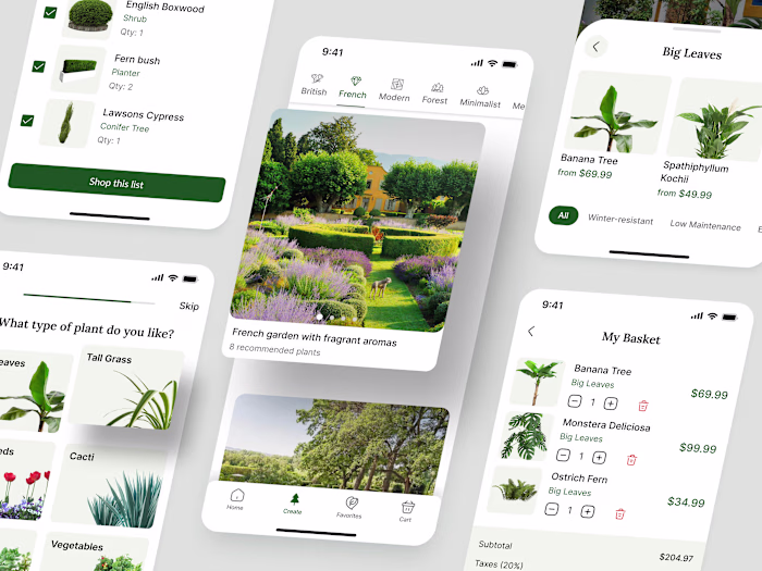 Garden remodel | Mobile app design