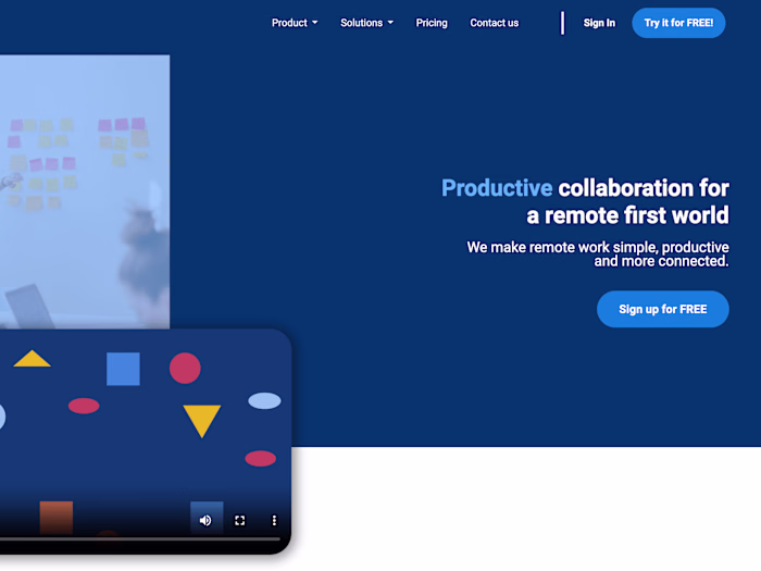 Web design for project management SaaS landing page