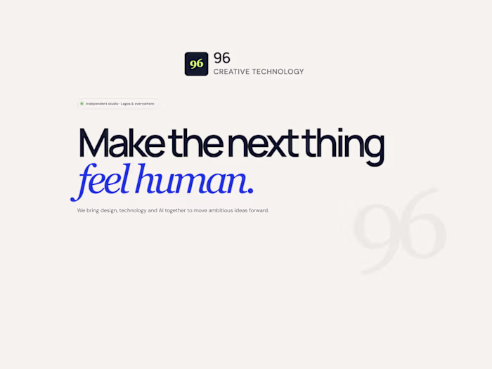 96 Creative Studio Website Design & Creation
