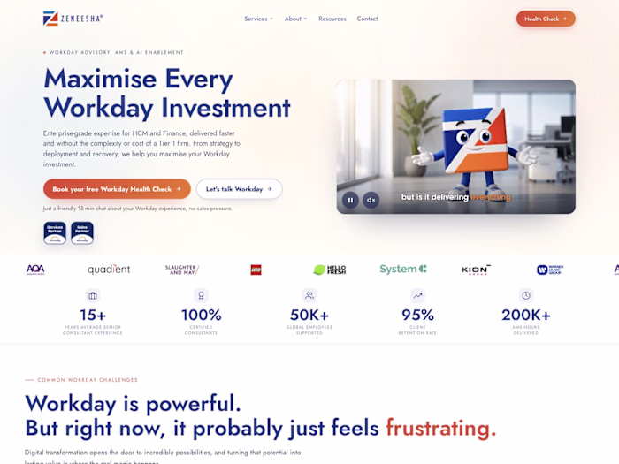 Zeneesha: B2B Consulting Website