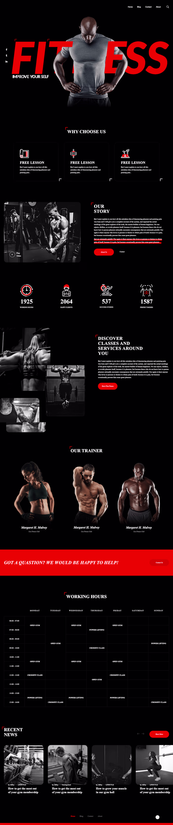 Fitness Website