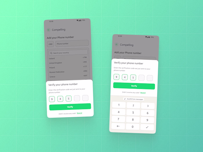 Phone Number Verification UI