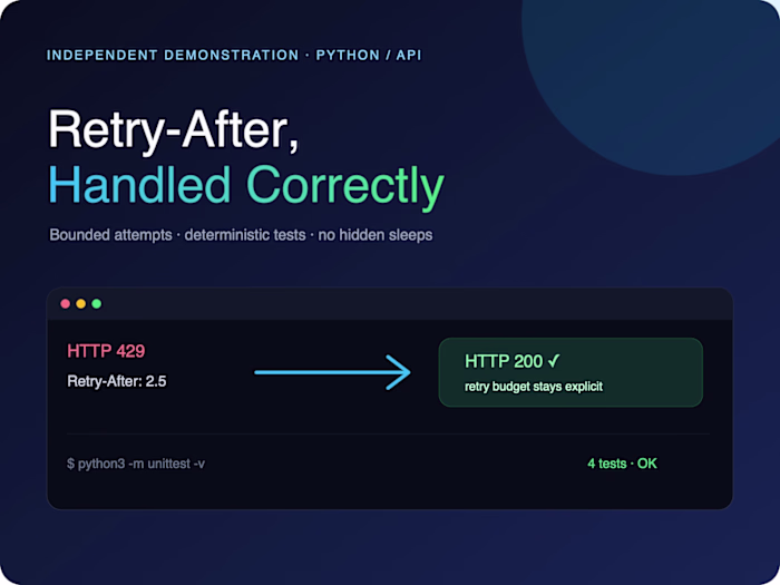 Respecting Retry-After Without Hidden Retry Loops