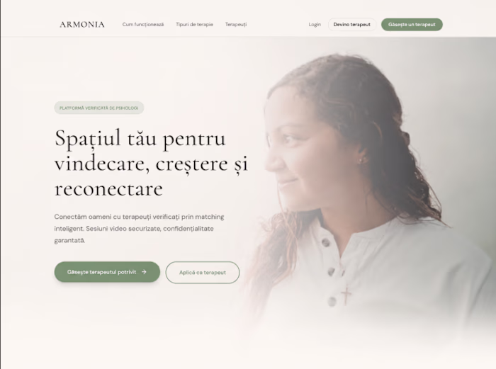 Armonia — Modern Therapy Platform