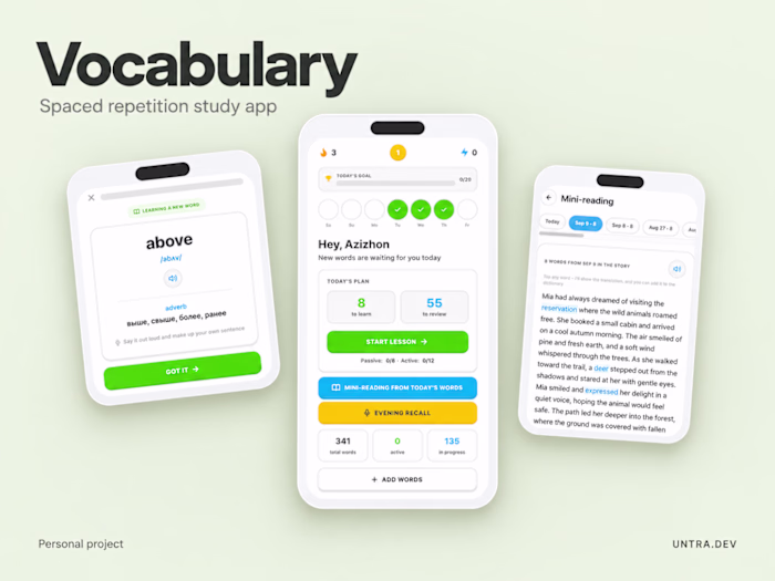 Vocabulary — Spaced Repetition Study App