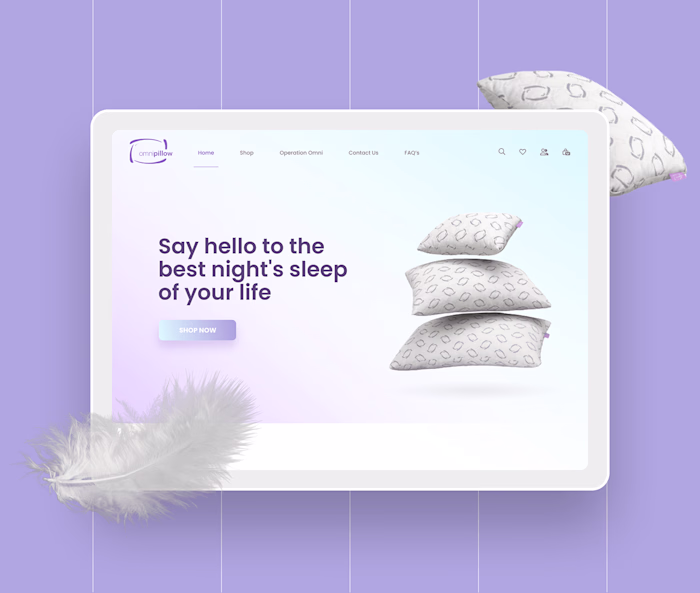 OmniPillow - Website UI UX Design