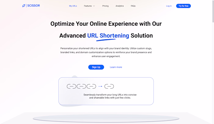 Scissorcut | Responsive URL Shortener Web App