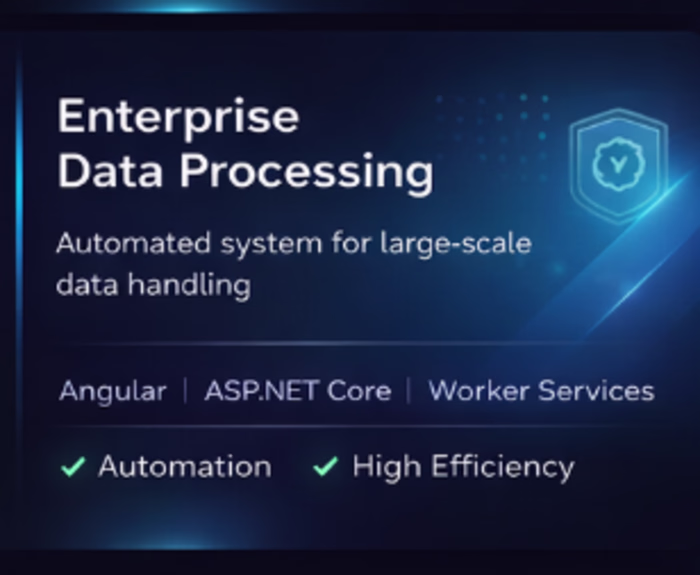 Enterprise Data Processing Tool
Developed an