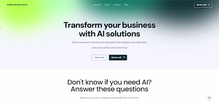 Professional website for AI consultant
