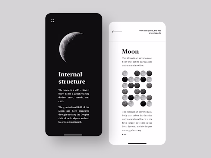 Minimalist Encyclopedia App Concept