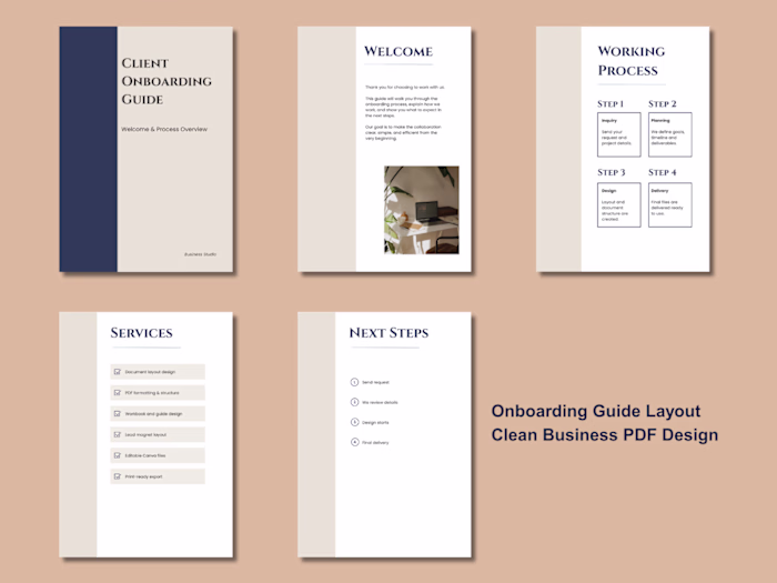 Onboarding Guide Layout — Clean