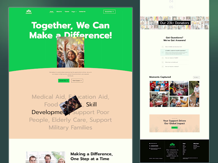 Charity & Nonprofit Website Design-theNGO