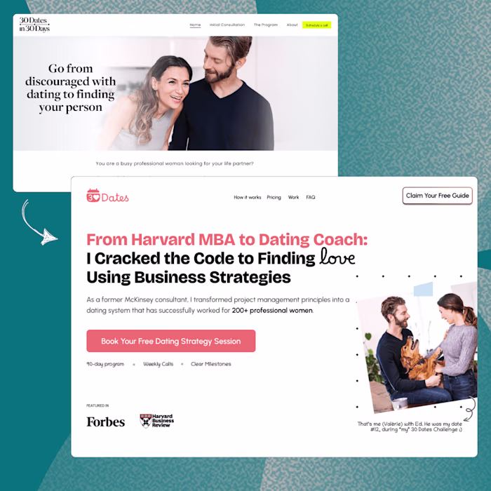 Dating Guru Landing Page Design