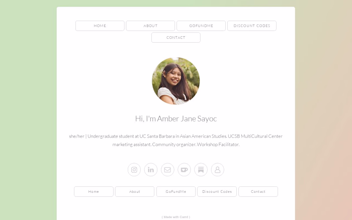 All-In-One Landing Page and Portfolio on Carrd