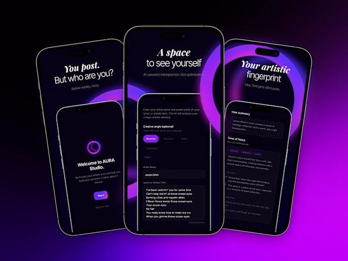 Aura Studio: AI-Powered Creative Identity App