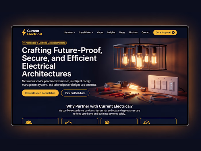 CurrentElectrical — Electrical Services Web Design & Development