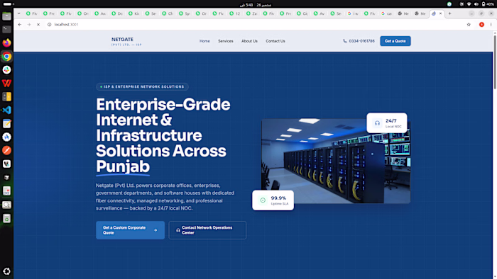 NetGate Website
A modern company website