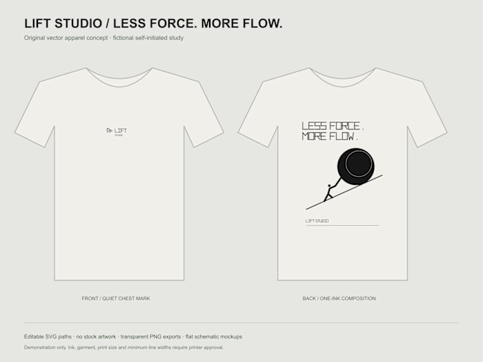 LIFT Studio — Minimalist Vector T-Shirt Concept