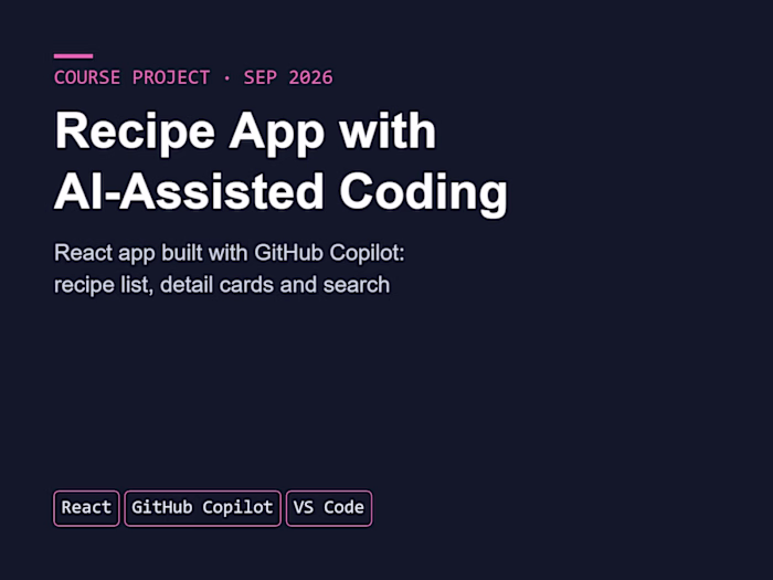 Recipe App with AI-assisted code