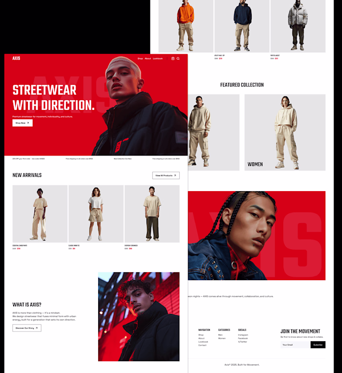 Ecommerce website design - Streetwear Brand