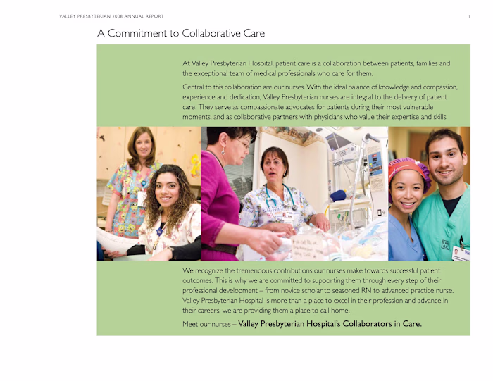 Valley Presbyterian Hospital Annual Report