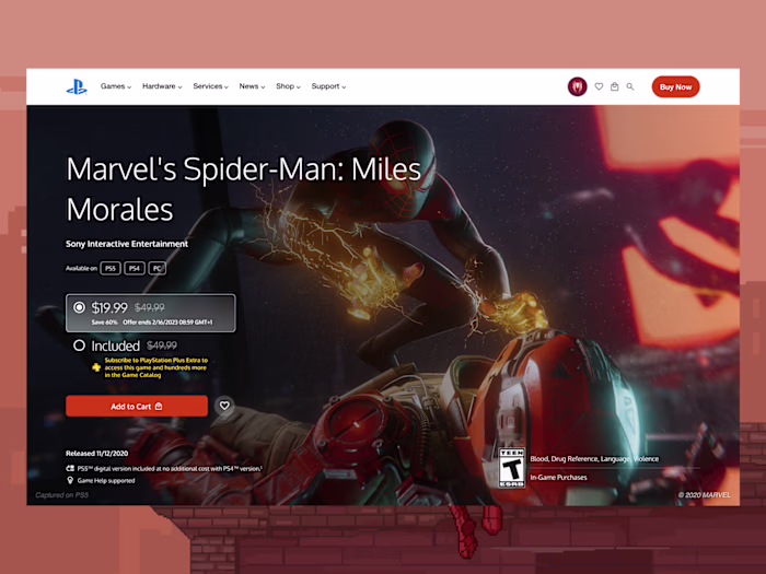 PlayStation Games Website - Concept Design by Daniel Kingston A…