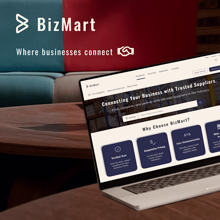 BizMart Landing page design for Business to connect.
