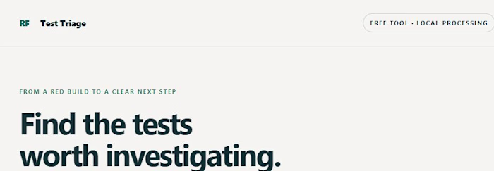 Built Resource Forge Test Triage: