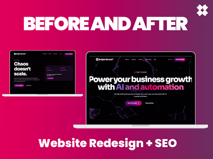 Before and After Website Redesighs