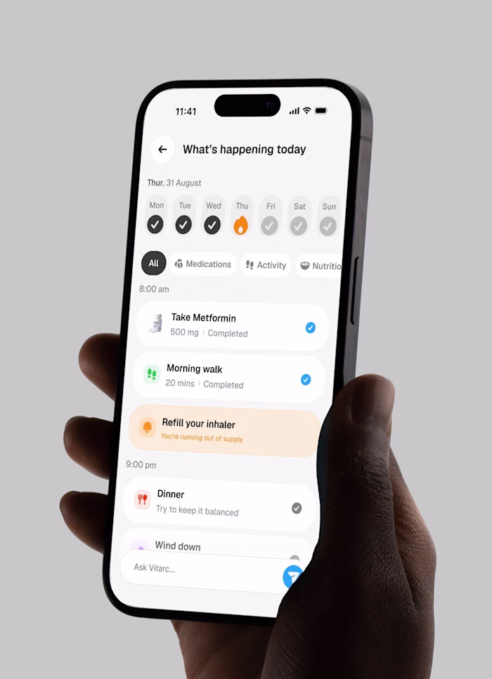 Vitarc app redesign