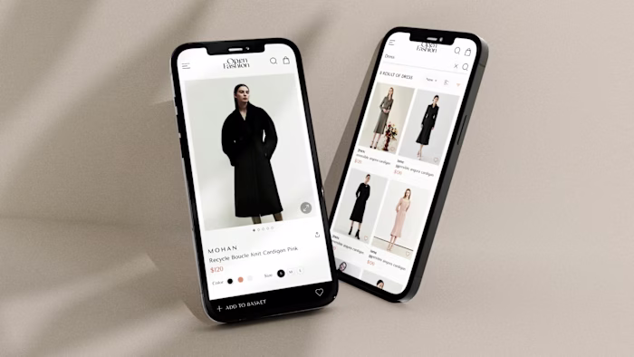 Open Fashion e-commerce UI UX project