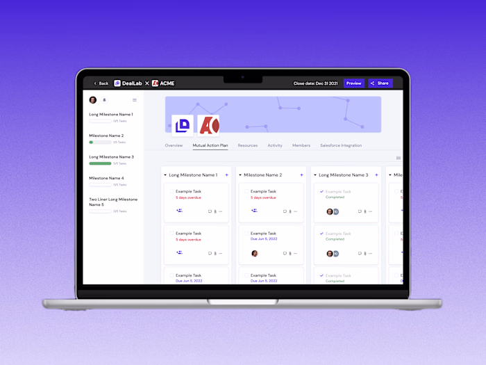 Deallab.io · Kanban Card View for Freedom of Choice
