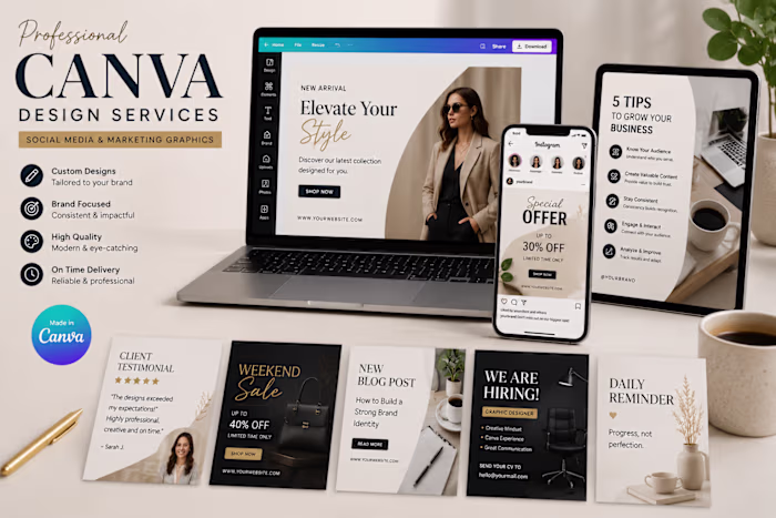 Designed a premium Canva marketing