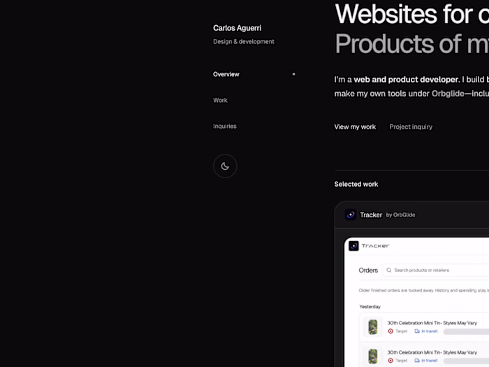 My portfolio: client websites, ecommerce