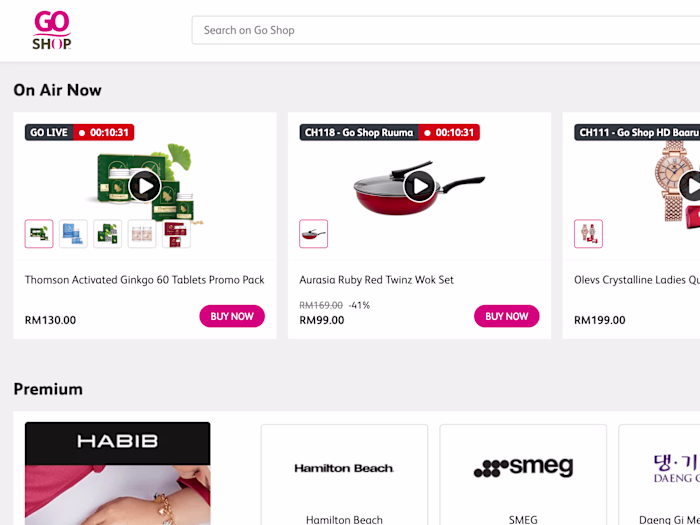 Astro Go Shop : TV Commerce + Ecommerce Online Shopping Platform