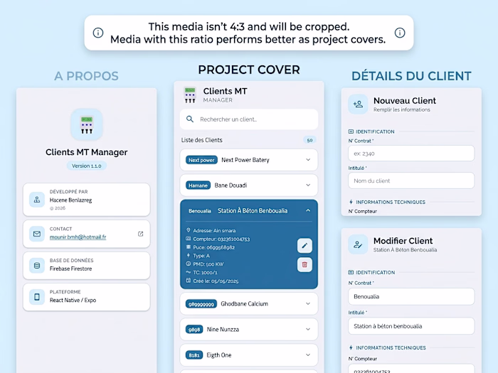 :Mobile app for managing clients