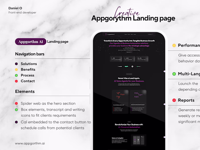 AI Voice Assistant Website Design