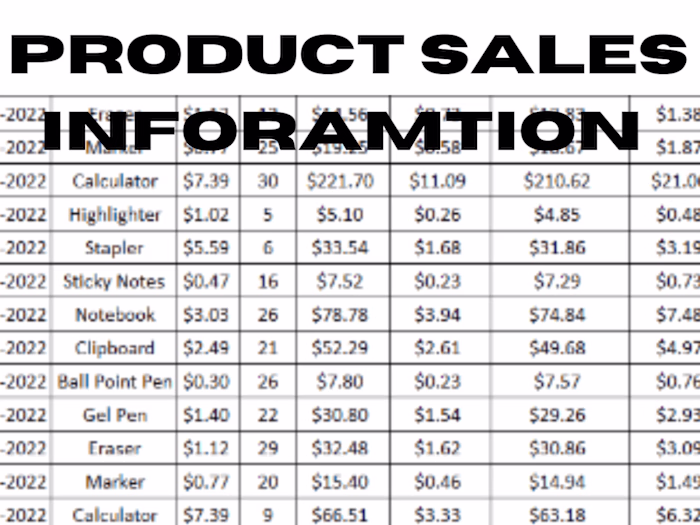 This is a sample data entry project