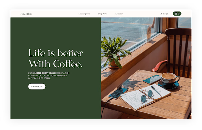Web Design | AoCoffee