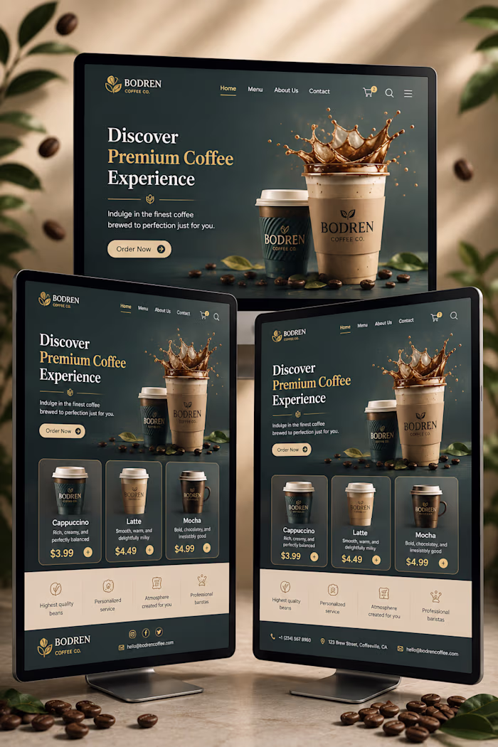 Luxury Coffee Website UI &