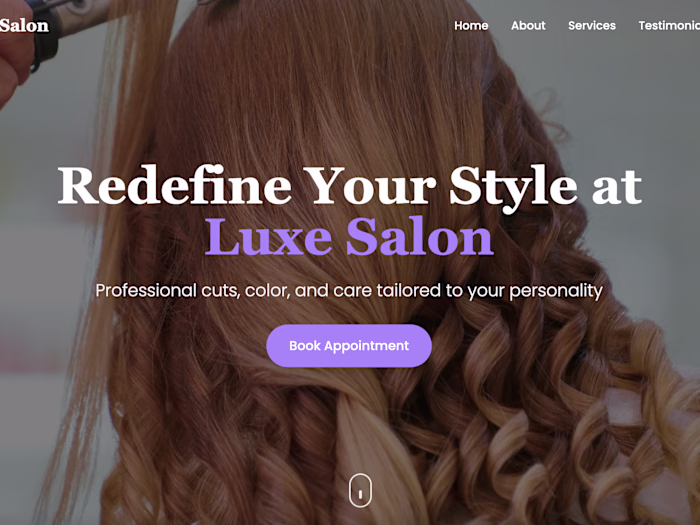 Hair Salon Brochure Website