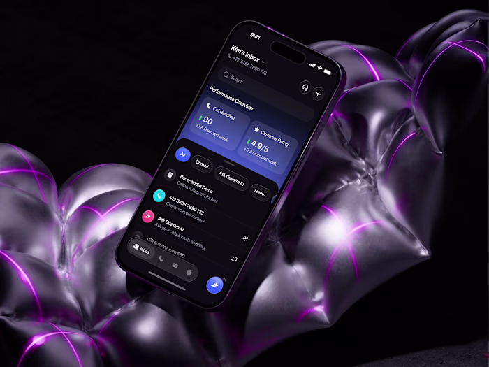 Guestro — AI Virtual Receptionist Case Studies UI 