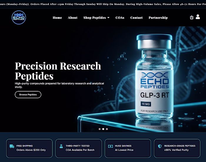 Designed a sleek, conversion-focused peptide
