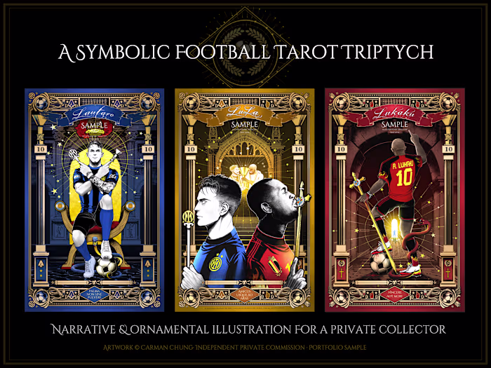 A Symbolic Football Tarot Triptych