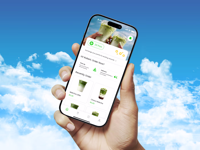 Leafora – Matcha Ordering Mobile App UI/UX Design