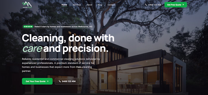 Ausmate Cleaning- Professional Cleaning Website
Designed