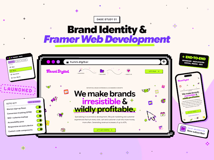 Hunni Digital | Brand Identity & Framer Web Design
