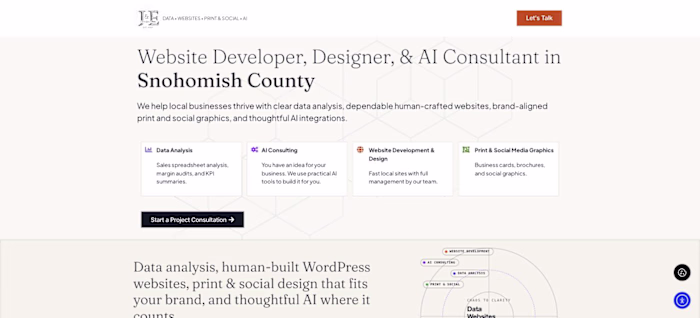 J&E Stats (jestats.io): studio site on WordPress and Elementor
