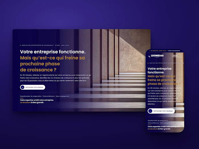 Leonidas Conseil · B2B Consulting Sales Page in Framer